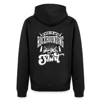 Rockhounder Rockhounding Géologue Rockhound Rockhound - Veste à capuche bio Premium Unisexe - noir - Dos - Nico (187cm)