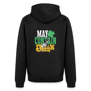Buveur de whisky écossais irlandais Buvant de l’alcool - Veste à capuche bio Premium Unisexe - noir - Dos - Nico (187cm)