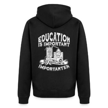 Schnapps Whiskey distill Schnapps distiller Geschenkide - Unisex Premium Organic Zip Hoodie - black - Back - Nico (187cm)