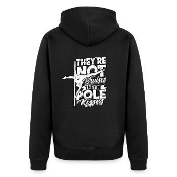 pole dance geschenk tänzerin geschenkidee fitness - Unisex Premium Bio Zip Hoodie - Schwarz - Hinten - Nico (187cm)