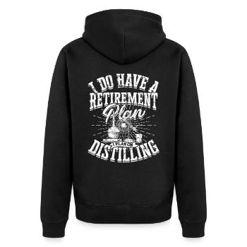 Schnapps Whiskey distill Schnapps distiller Geschenkide - Unisex Premium Organic Zip Hoodie - black - Back - Nico (187cm)