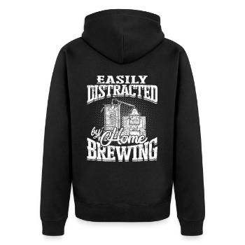 schnapps whiskey burning schnapps distiller gift idea - Unisex Premium Organic Zip Hoodie - black - Back - Nico (187cm)