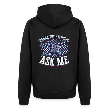 hypnose hypnotiser hypnotiquement hypnotiseur gesch - Veste à capuche bio Premium Unisexe - noir - Dos - Nico (187cm)