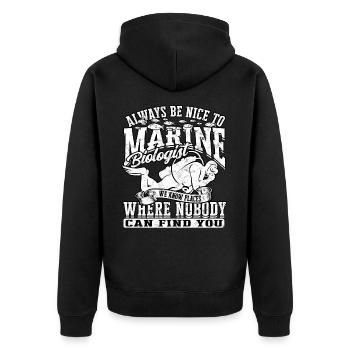 biologie marine biologiste marin biologie marine biologiste - Veste à capuche bio Premium Unisexe - noir - Dos - Nico (187cm)