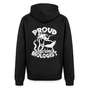 biologie marine biologiste marin biologie marine biologiste - Veste à capuche bio Premium Unisexe - noir - Dos - Nico (187cm)