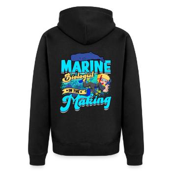 biologie marine biologiste marin biologie marine biologiste - Veste à capuche bio Premium Unisexe - noir - Dos - Nico (187cm)