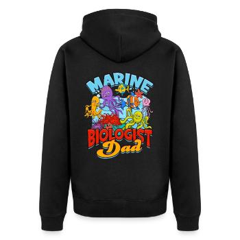biologie marine biologiste marin biologie marine biologiste - Veste à capuche bio Premium Unisexe - noir - Dos - Nico (187cm)