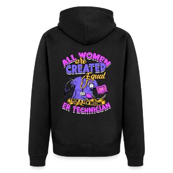 Emergency Department Nurse Hospital Hospitals - Unisex Premium Organic Zip Hoodie - black - Back - Nico (187cm)