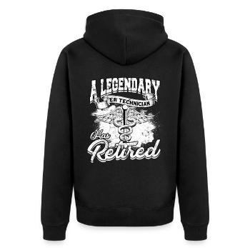 Emergency Department Nurse Hospital Hospitals - Unisex Premium Organic Zip Hoodie - black - Back - Nico (187cm)