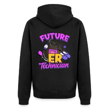 Emergency Department Nurse Hospital Hospitals - Unisex Premium Organic Zip Hoodie - black - Back - Nico (187cm)