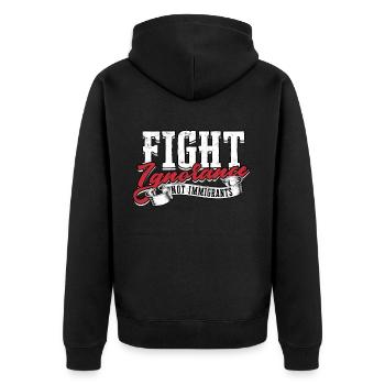 États-Unis Amérique Immigrants Citoyens américains FL américain - Veste à capuche bio Premium Unisexe - noir - Dos - Nico (187cm)