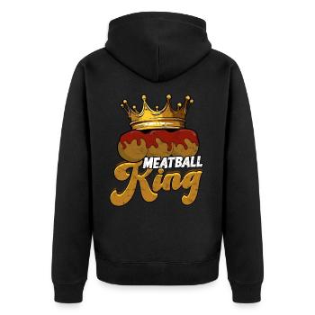 fleischklößchen essen spaghetti geschenk geschenki - Unisex Premium Bio Zip Hoodie - Schwarz - Hinten - Nico (187cm)