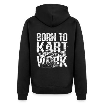 Kart conduite de kart pilotes de course Pilotes de course - Veste à capuche bio Premium Unisexe - noir - Dos - Nico (187cm)
