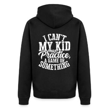 eltern geschenk mutter geschenkidee vater familie - Unisex Premium Bio Zip Hoodie - Schwarz - Hinten - Nico (187cm)