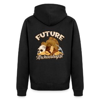 archéologue archéologie cadeau idée cadeau archés - Veste à capuche bio Premium Unisexe - noir - Dos - Nico (187cm)
