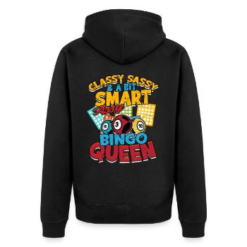 Bingo Jeu Joueur de bingo Grand-mère Loterie de jeu - Veste à capuche bio Premium Unisexe - noir - Dos - Nico (187cm)