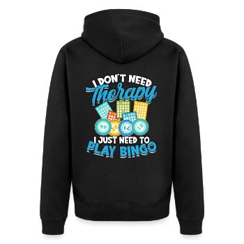 Bingo Jeu Joueur de bingo Grand-mère Loterie de jeu - Veste à capuche bio Premium Unisexe - noir - Dos - Nico (187cm)