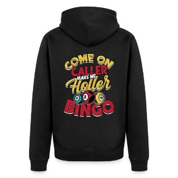 Bingo Jeu Joueur de bingo Grand-mère Loterie de jeu - Veste à capuche bio Premium Unisexe - noir - Dos - Nico (187cm)