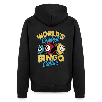 Bingo Jeu Joueur de bingo Grand-mère Loterie de jeu - Veste à capuche bio Premium Unisexe - noir - Dos - Nico (187cm)