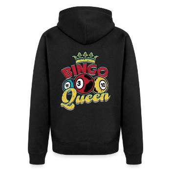Bingo Jeu Joueur de bingo Grand-mère Loterie de jeu - Veste à capuche bio Premium Unisexe - noir - Dos - Nico (187cm)