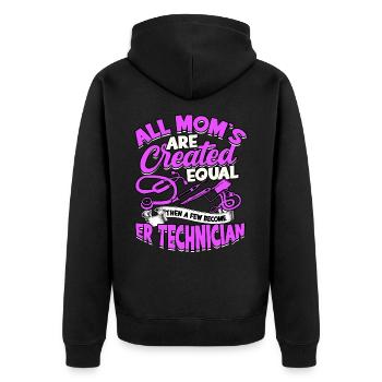 Emergency Department Nurse Hospital Hospitals - Unisex Premium Organic Zip Hoodie - black - Back - Nico (187cm)