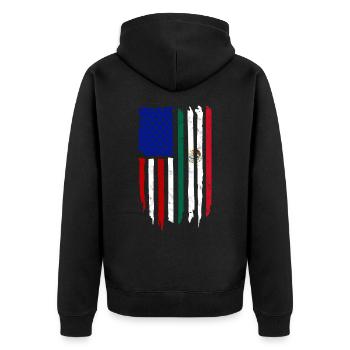 États-Unis Amérique Immigrants Citoyens américains FL américain - Veste à capuche bio Premium Unisexe - noir - Dos - Nico (187cm)