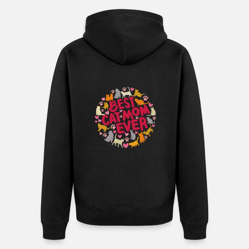 Meilleure chatte chatte clowneuse - Veste à capuche bio Premium Unisexe - noir