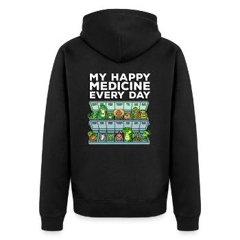 Remède pour le bonheur Reptile Wildlife Animal Rescuer - Veste à capuche bio Premium Unisexe - noir - Dos - Nico (187cm)
