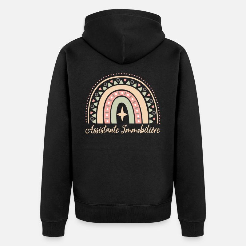 Cadeau Assistante Immoblière. assistante. - Veste à capuche bio Premium Unisexe - noir