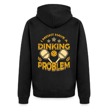 I may have a drinking problem pickleball - Unisex Premium Organic Zip Hoodie - black - Back - Nico (187cm)