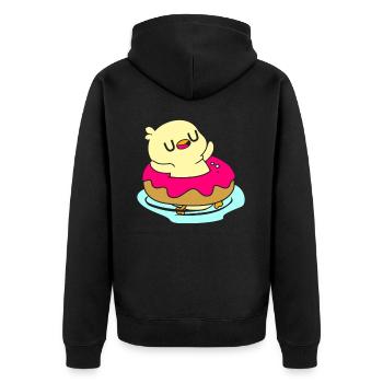 Donut Swimmer Duck Swimmers Swimming Sport - Unisex Premium Organic Zip Hoodie - black - Back - Nico (187cm)