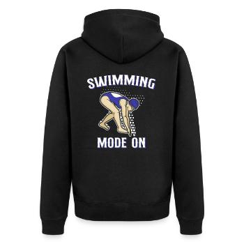 Mode de nage sur équipement de natation sportive - Veste à capuche bio Premium Unisexe - noir - Dos - Nico (187cm)