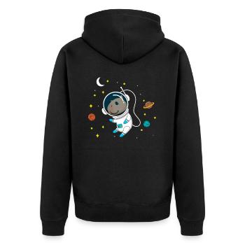 Cobaye de l’astronaute Capybara - Veste à capuche bio Premium Unisexe - noir - Dos - Nico (187cm)