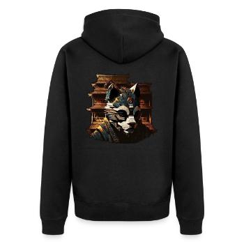 Raton laveur Art Ratons laveurs Animal Zoo City Fun - Veste à capuche bio Premium Unisexe - noir - Dos - Nico (187cm)