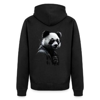 Panda Lover Animal Motif Animal Gift Motif - Veste à capuche bio Premium Unisexe - noir - Dos - Nico (187cm)