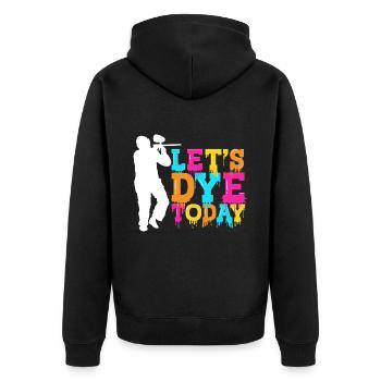 Let's Dye Today Silhouette Team Athletes - Unisex Premium Organic Zip Hoodie - black - Back - Nico (187cm)