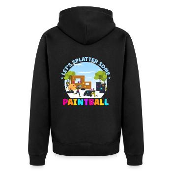 Let's spray paintball team sports - Unisex Premium Organic Zip Hoodie - black - Back - Nico (187cm)