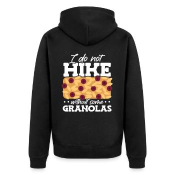 Je ne fais pas de randonnée sans Granolas Foodie - Veste à capuche bio Premium Unisexe - noir - Dos - Nico (187cm)