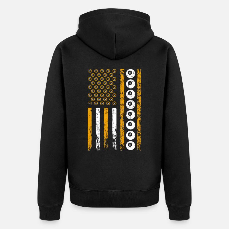 Drapeau sportif américain - Veste à capuche bio Premium Unisexe - noir