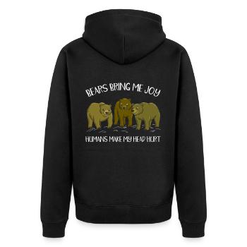 Animal Bear Whisperer Gardien de zoo - Veste à capuche bio Premium Unisexe - noir - Dos - Nico (187cm)