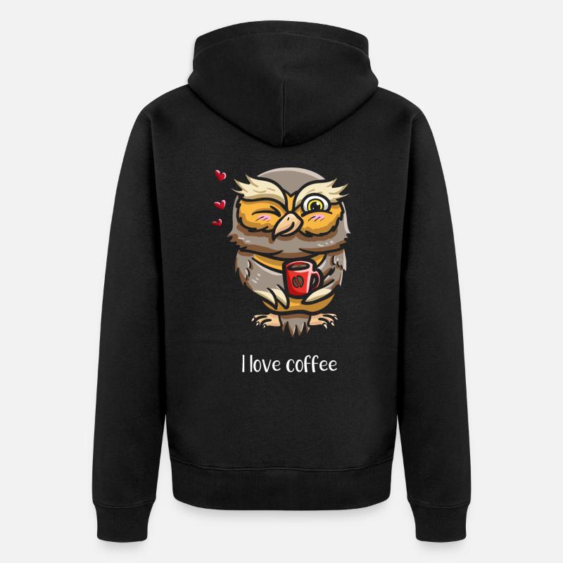 Noctambules Buveurs de caféine - Veste à capuche bio Premium Unisexe - noir