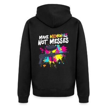You sleep, you beat paintballer team sports - Unisex Premium Organic Zip Hoodie - black - Back - Nico (187cm)