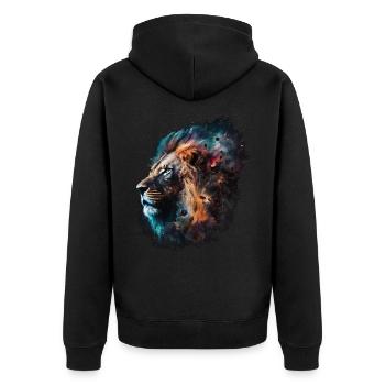 Léo Amoureux des Animaux Cadeau Motif Animal Afrique - Veste à capuche bio Premium Unisexe - noir - Dos - Nico (187cm)