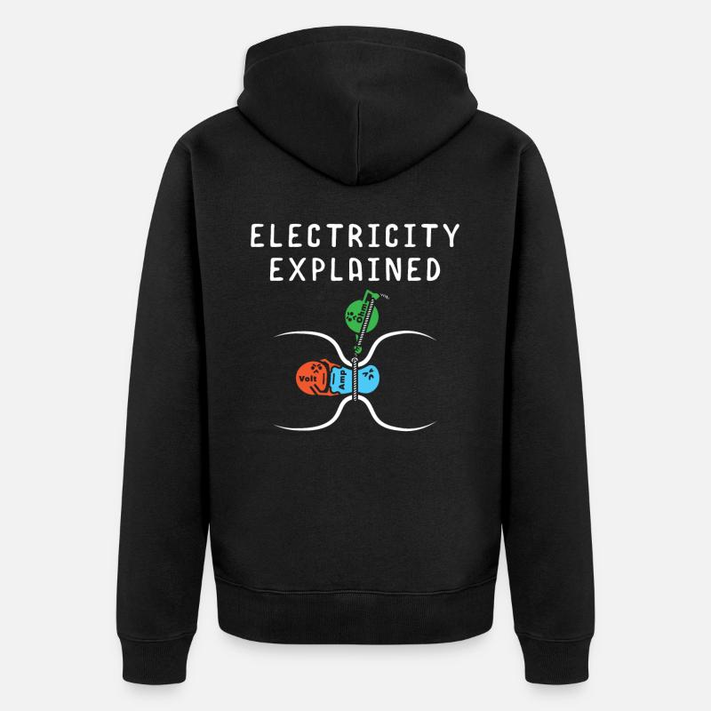 Natural Sciences Electrical Engineering - Unisex Premium Organic Zip Hoodie - black