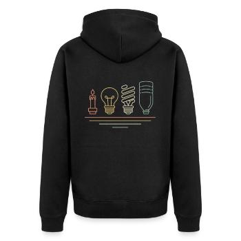 Etudiant en génie électrique, - Veste à capuche bio Premium Unisexe - noir - Dos - Nico (187cm)