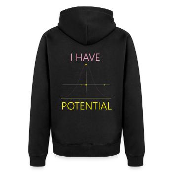 Future Physicist Science Nerd I - Unisex Premium Organic Zip Hoodie - black - Back - Nico (187cm)