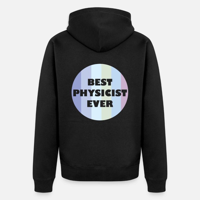 Retro Physics Lover Educational - Unisex Premium Bio Zip Hoodie - Schwarz