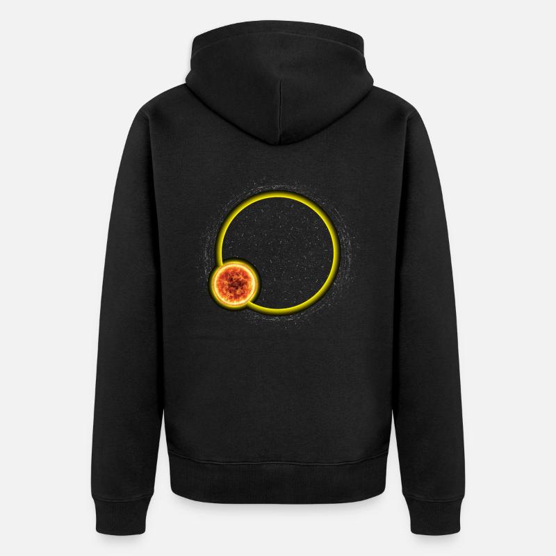 Astronome d’astronomie de l’éclipse lunaire - Veste à capuche bio Premium Unisexe - noir