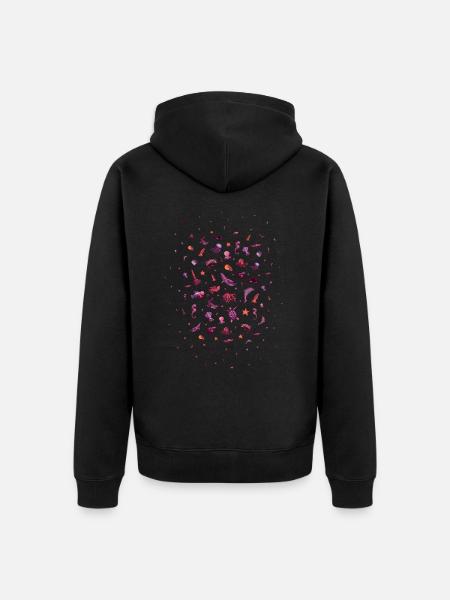Fischliebhaber Wassertier - Unisex Premium Bio Zip Hoodie - Schwarz