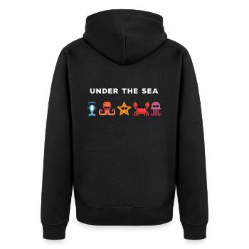 Aquariophile des animaux marins sous la mer - Veste à capuche bio Premium Unisexe - noir - Dos - Nico (187cm)